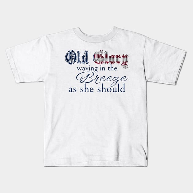 Old Glory on Light Kids T-Shirt by Fallow&Roe